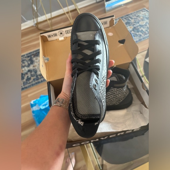 Converse Chuck Taylor All Star High Top Translucent Sneakers in Black W Size 8 - Picture 10 of 14